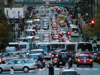 Транспортная пробка в Нью-Йорке, фото с сайта wirednewyork.com