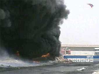 Пожар на нефтепроводе в Ираке. Кадр ТК ''Россия'', архив