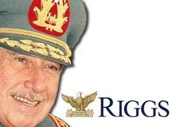 Аугусто Пиночет (фото с сайта wikipedia.org) и логотипа банка Riggs с официального сайта