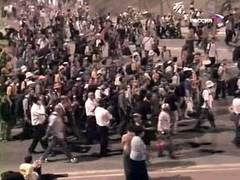 Марш протеста против вывода поселений, кадр телеканала "Россия" Марш протеста против вывода поселений, кадр телеканала "Россия"