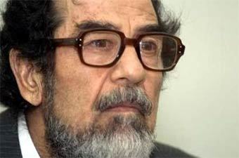 Саддам Хусейн на допросе Особого трибунала 21 июля. Фото, распространенное администрацией трибунала 
