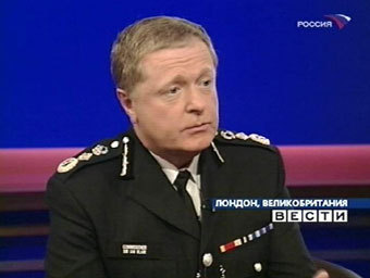 Глава лондонской полиции Иэн Блэр. Кадр, переданный в эфире РТР