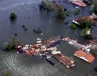 Последстия урагана "Катрина". Кадр Первого канала