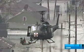 Военно-медицинский вертолет, кадр Первого канала, архив