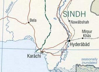 Фрагмент карты Пакистана с сайта www.lib.utexas.edu