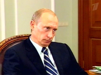 Президент Российской Федерации Владимир Путин. Кадр Первого канала