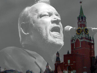 Джо Кокер (фото с сайта cocker.com) на фоне Красной площади (фото Сергея Рубл ва, Лента.Ру)