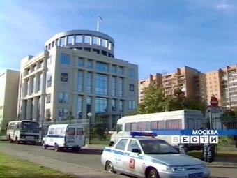 Милиция у здания Мосгорсуда, кадр телеканала "Россия"