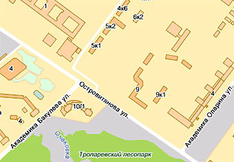 Фрагмент карты с сайта maps.yandex.ru