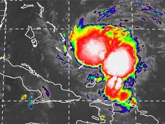 Тропический шторм "Рита", инфракрасный спутниковый снимок NASA