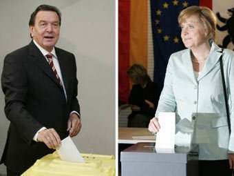 Герхард Шредер и Ангела Меркель, фото Reuters 