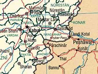 Фрагмент карты Афганистана с сайта www.lib.utexas.edu