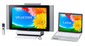 Компьютер Valuestar W и ноутбук LaVie J. Фото с сайта NEC.