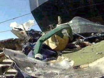 Обломки сбитого Ту-154, поднятые со дна моря. Кадр НТВ, архив