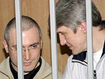Михаил Ходорковский и Платон Лебедев. Архивное фото пресс-центра khodorkovsky.ru 