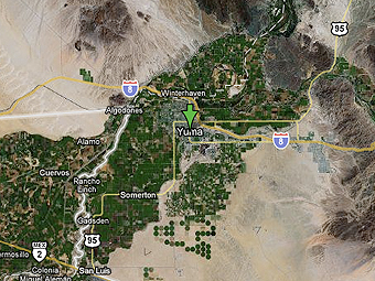Юма, спутниковая фотография с сайта maps.google.com