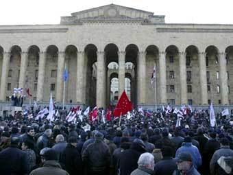 Митинг оппозиции в Тбилиси. Архивное фото AFP