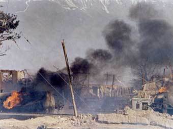 Дым от взрыва в Ираке. Фото AFP
