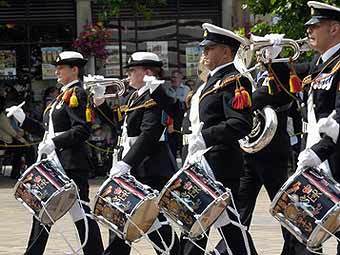 Музыканты Оркестровой службы Королевской морской пехоты. Фото пресс-службы Министерства обороны Великобритании