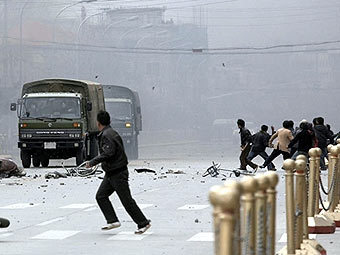 Беспорядки в Лхасе. Фото AFP