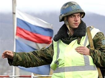 Российский миротворец в Южной Осетии. Архивное фото AFP.
