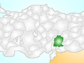 Провинция Кахраманмараш на карте Турции с сайта wikipedia.org