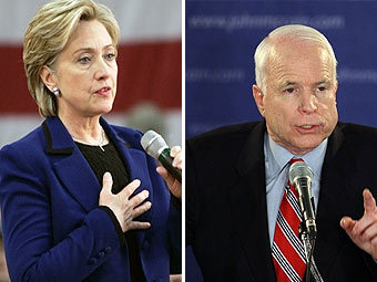 Хиллари Клинтон и Джон Маккейн. Фото AFP