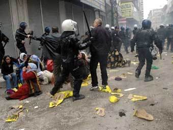 Столкновения курдов с полицией в городе Ван. Фото AFP