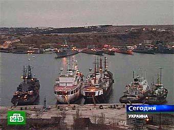 Корабли Черноморского флота в Севастополе. Кадр телеканала НТВ, архив