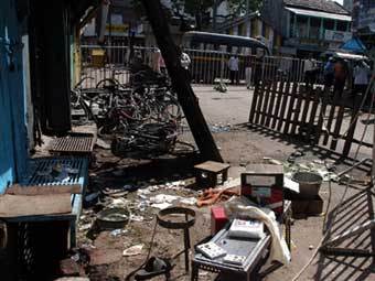 На месте взрыва в городе Малегаон. Фото ©AFP