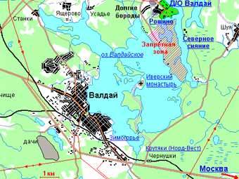 Район происшествия. Карта с сайта putnik.ru 