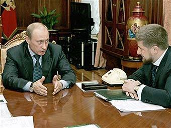 Владимир Путин и Рамзан Кадыров. Фото AFP