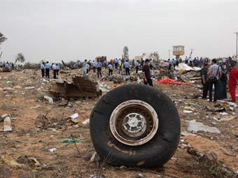 Место катастрофы аэробуса в Триполи. Фото ©AFP