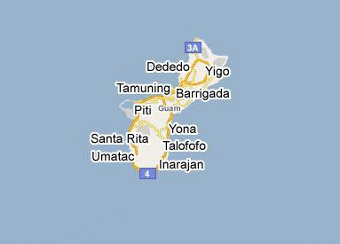 Остров Гуам. Изображение с сайта maps.google.com