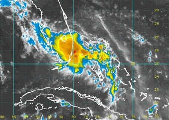 Тропический шторм "Бонни". Спутниковый снимок NOAA, переданный ©AFP
