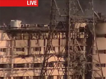 Пожар в здании МИД в Каире. Кадр телеканала CNN