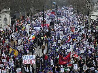 Акция протеста в Лондоне, 26 марта 2011 года. Фото ©AFP