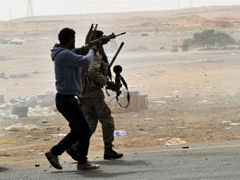 Повстанцы в Рас-Лануфе. Фото ©AFP