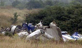 На месте падения самолета Ту-154. Кадр НТВ