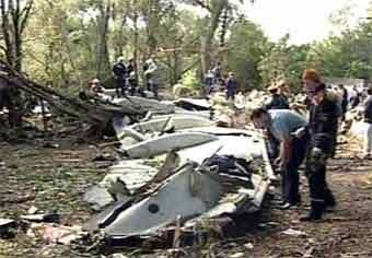 Съемки НТВ с места катастрофы Ту-154 в Ростовской области