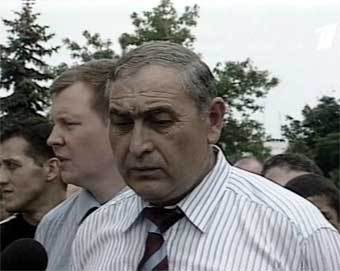 Министр внутренних дел Северной Осетии Казбек Дзантиев. Кадр Первого канала